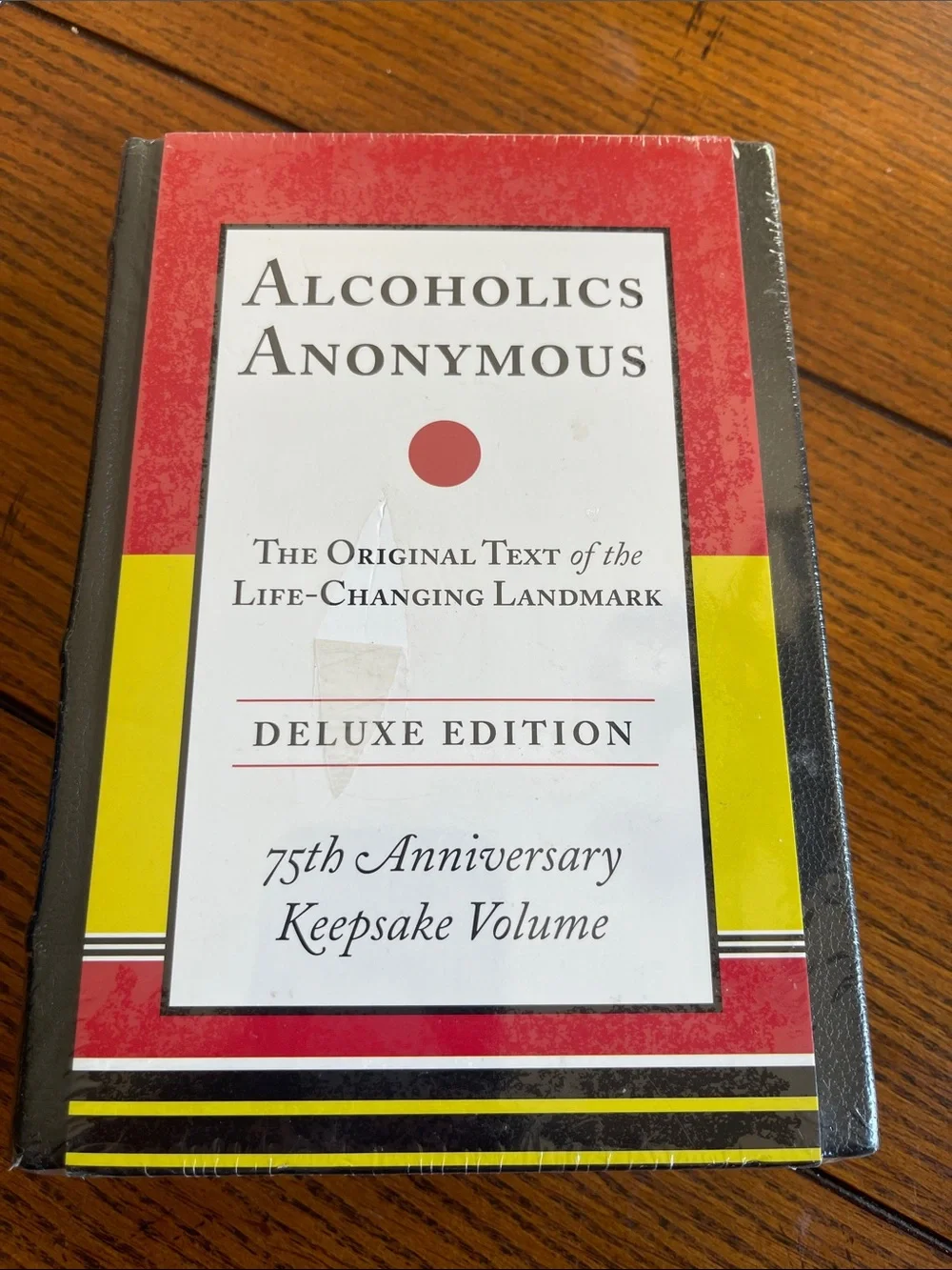Brand New ALCOHOLICS ANONYMOUS Book 75th Anniversary Deluxe Vegan Leather Bound